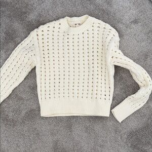 Elegant Ivory Knit Sweater